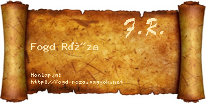 Fogd Róza névjegykártya