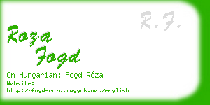 roza fogd business card